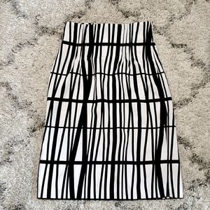 Abstract Pattern High Waisted Pencil Skirt